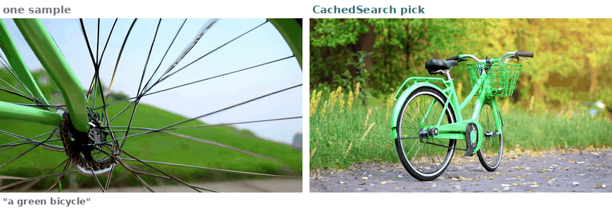 a green bicycle