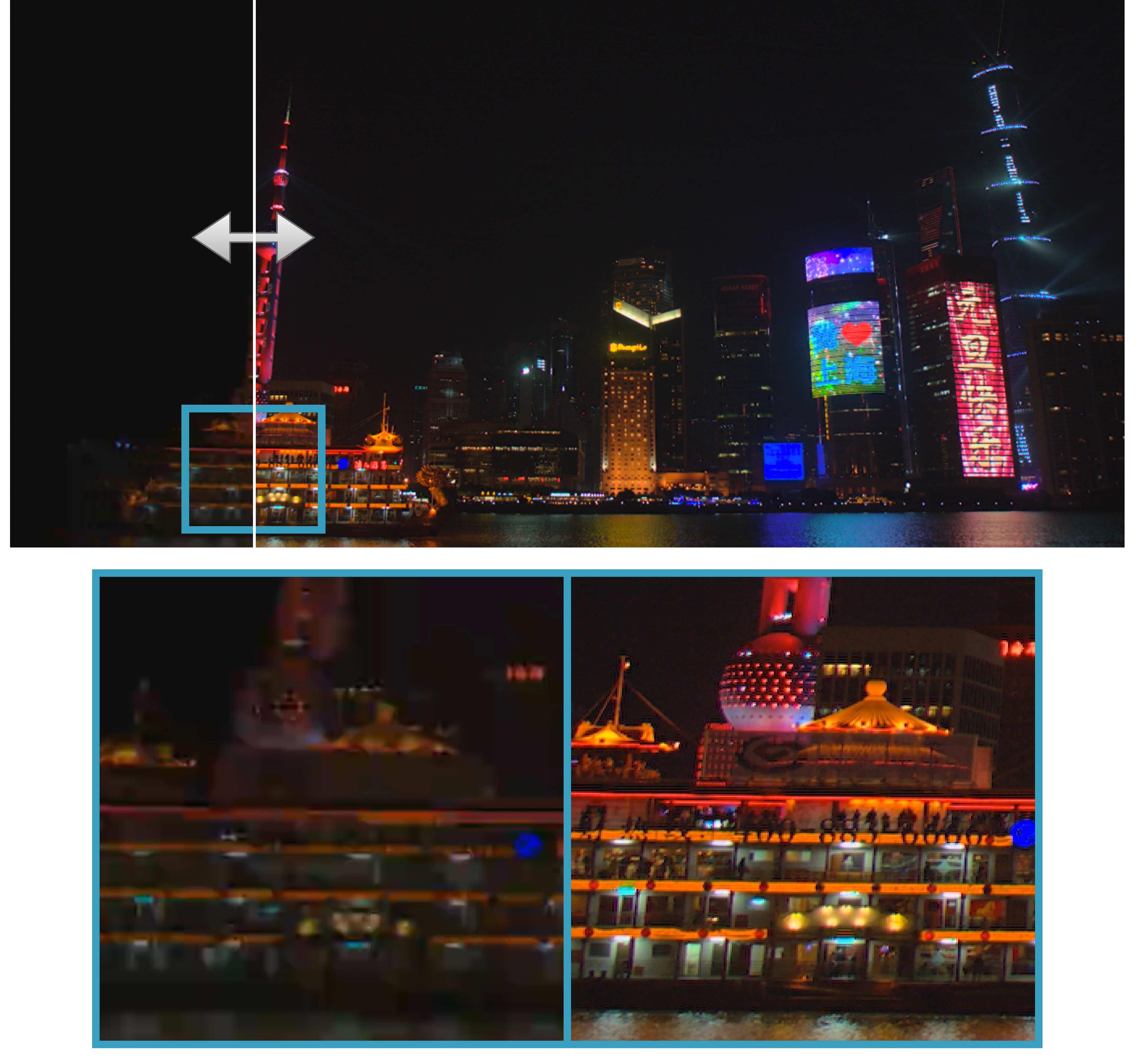 Shanghai SDR vs LumaFlux HDR